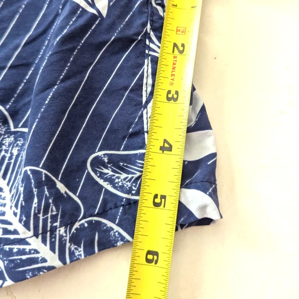 Reyn Spooner Shorts Men's 2XL Blue Swim Trunks Drawstring Floral Hawaiiain